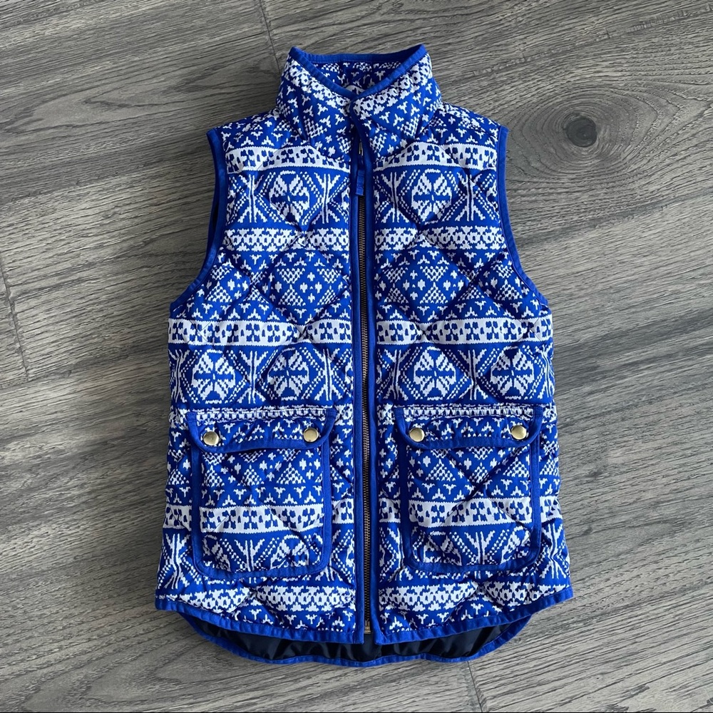 J. Crew Excursion Vest in Fair Isle Pattern PXXS